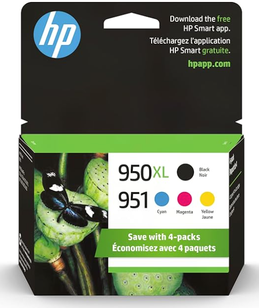 HP 951 Black, Cyan, Magenta, Yellow Ink (Black XL + CMY)