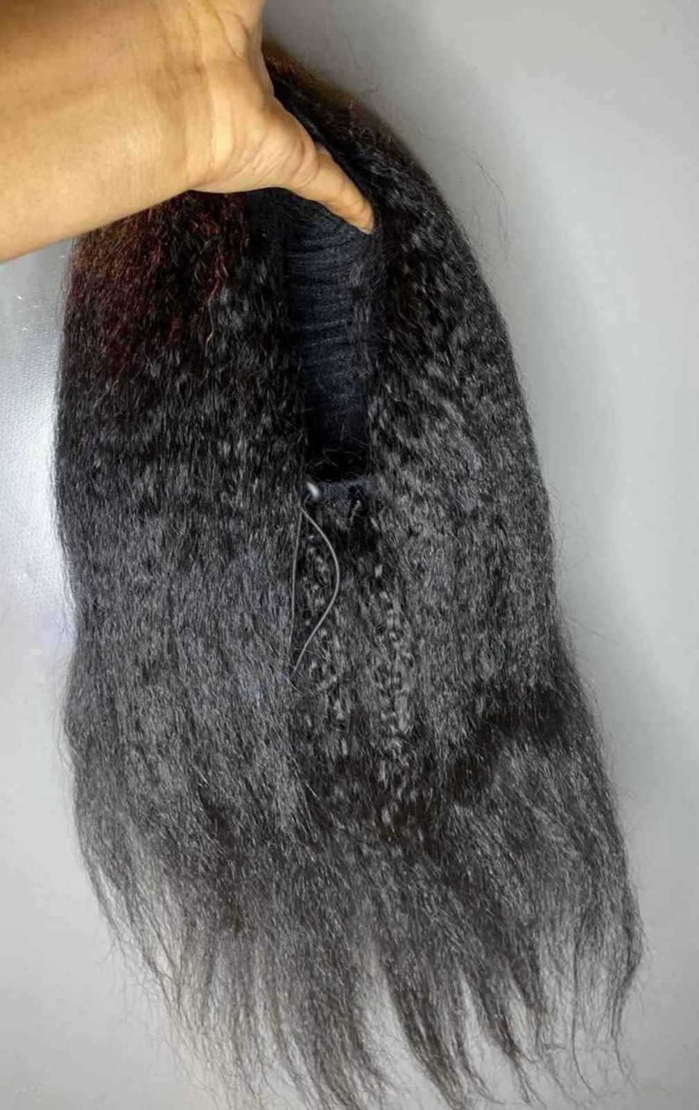 16 Inch Kinky Straight Half Wig — View 2