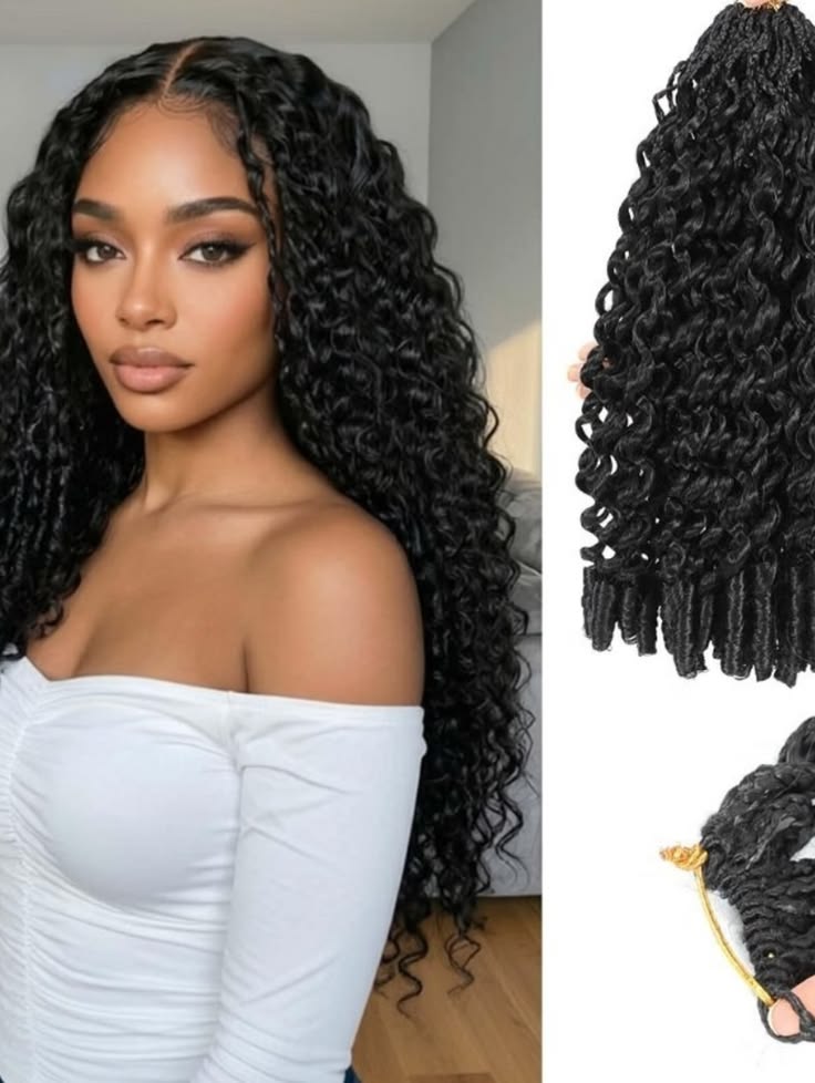 16” Pre-Looped Boho Burmese Curly Crochet Hair